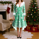  Robe d’hiver de Noël femme motif festif