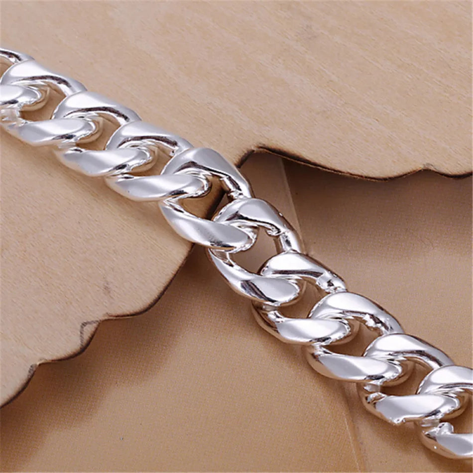 Bracelet homme argent S925 | Bracelet carré 10MM homme | Bracelet argent sterling mode | Bijou homme bracelet argent | Bracelet argent haut de gamme | Bracelet carré homme élégant | Bracelet mode homme 10MM | Bracelet argent cadeau homme | Bijou bracelet argent 925 | Bracelet homme gemme carrée