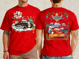 t-shirt Noël Cars McQueen homme vue avant