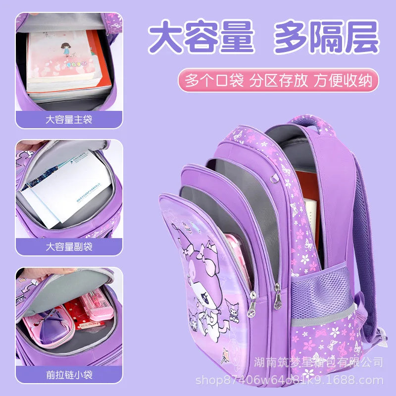 Cartable Kuromi | Sac à dos Sanrio | Sac dessin animé Melody | Sac à dos scolaire pour filles | Joli sac étudiant | Cartable école primaire | Sac Kuromi Sanrio | Sac à dos dessin animé pour enfants | Cartable Melody | Sac à dos pour étudiante fille