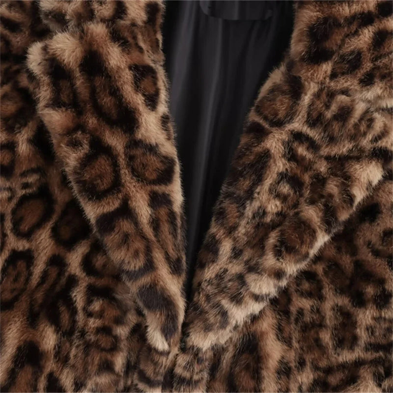 UNIZERA manteau femme veste à manches longues revers imprimé animal avec poches automne nouvelle veste manteau
