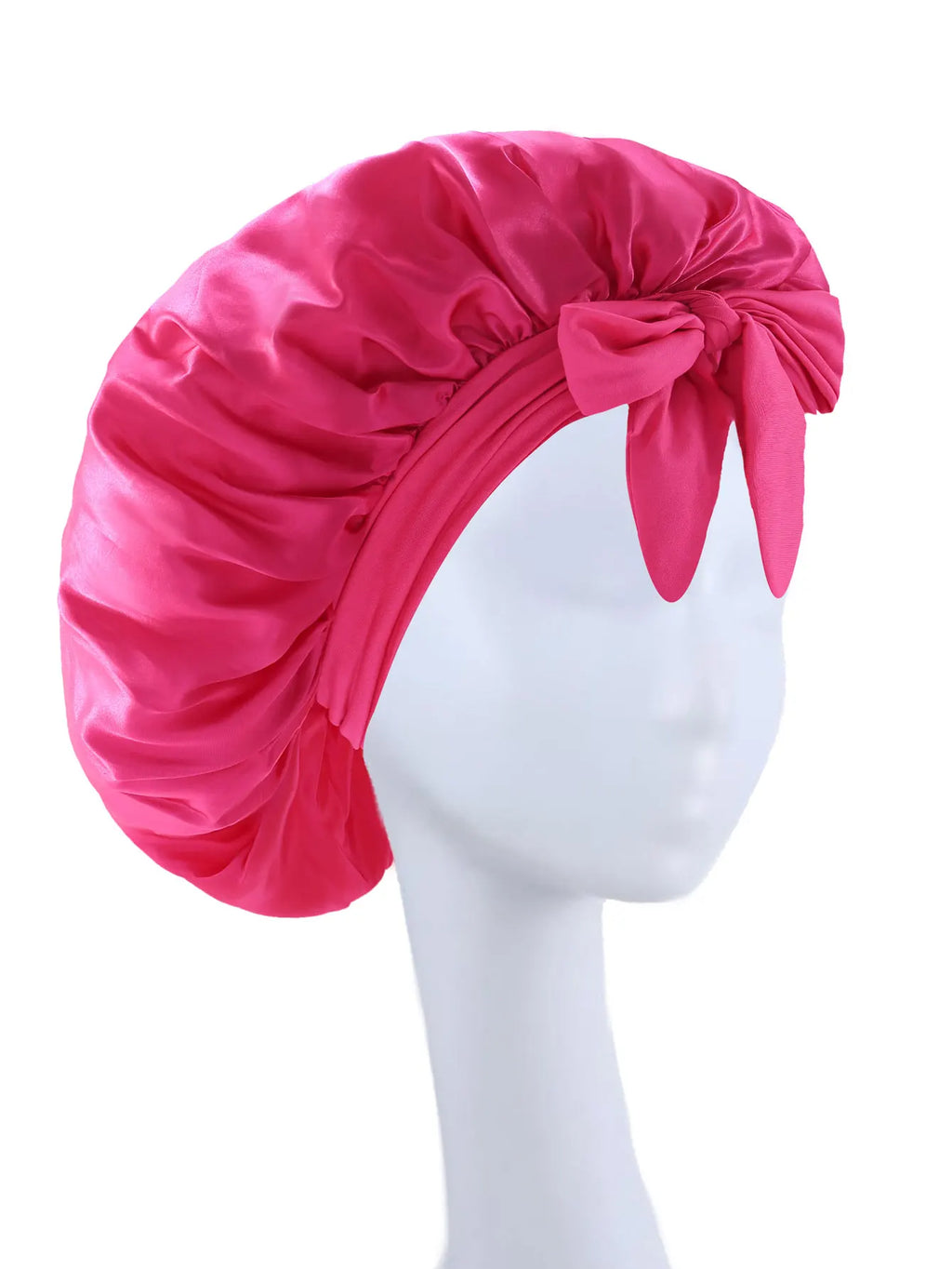 Bonnet en Satin en soie, réglable, pour dormir, avec bandeau à nouer, pour femmes et hommes
