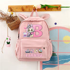Sac à dos Labubu | Cartable avec oreilles de lapin | Sac étudiant dessin animé | Sac à dos lettres A-Z | Sac à dos scolaire pour enfants | Sac à livres garçon fille | Sac cadeau Labubu | Sac de rangement pour fournitures scolaires | Joli cartable | Sac cartoon à la mode