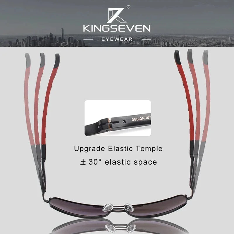 KINGSEVEN nouvelle mode hommes lunettes de soleil de haute qualité en aluminium de luxe rétro fonctionnel lunettes femmes pilote accessoire lunettes