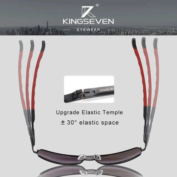 KINGSEVEN nouvelle mode hommes lunettes de soleil de haute qualité en aluminium de luxe rétro fonctionnel lunettes femmes pilote accessoire lunettes