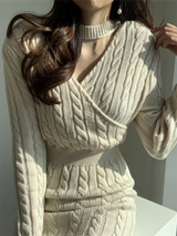 Robe tricot femme hiver | Robe moulante manches longues | Robe pull femme maxi | Robe vintage oversize femme | Robe longue hiver élégante | Robe tricotée soirée automne | Robe maxi col rond femme | Robe chaude moulante femme | Robe d’hiver chic femme | Robe longue tricot oversize