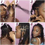 Cheveux brésiliens Remy Afro crépus bouclés en vrac cheveux humains pour tressage DreadLock 50 g/pc extensions de cheveux serrures naturelles Crochet torsion