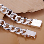 Bracelet homme argent S925 | Bracelet carré 10MM homme | Bracelet argent sterling mode | Bijou homme bracelet argent | Bracelet argent haut de gamme | Bracelet carré homme élégant | Bracelet mode homme 10MM | Bracelet argent cadeau homme | Bijou bracelet argent 925 | Bracelet homme gemme carrée