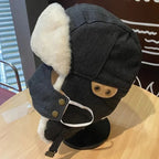 Chapeau chaud coupe-vent et froid pour hommes et femmes, automne et hiver, Protection des oreilles pour l'équitation en plein air, sac épais, chapeau de tête