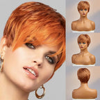 Perruque synthétique courte lisse | Perruque avec frange marron clair | Perruque brésilienne synthétique femme | Perruque douce marron clair | Perruque capless pour fête | Perruque courte brune femme | Perruque synthétique 8 pouces | Perruque lisse marron clair | Perruque femme synthétique brésilienne | Perruque fête marron clair

