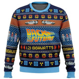 Pulls de noël laides retour vers le futur motif hiver