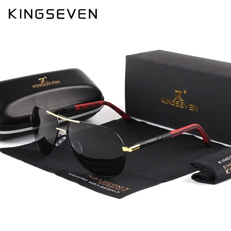 KINGSEVEN nouvelle mode hommes lunettes de soleil de haute qualité en aluminium de luxe rétro fonctionnel lunettes femmes pilote accessoire lunettes