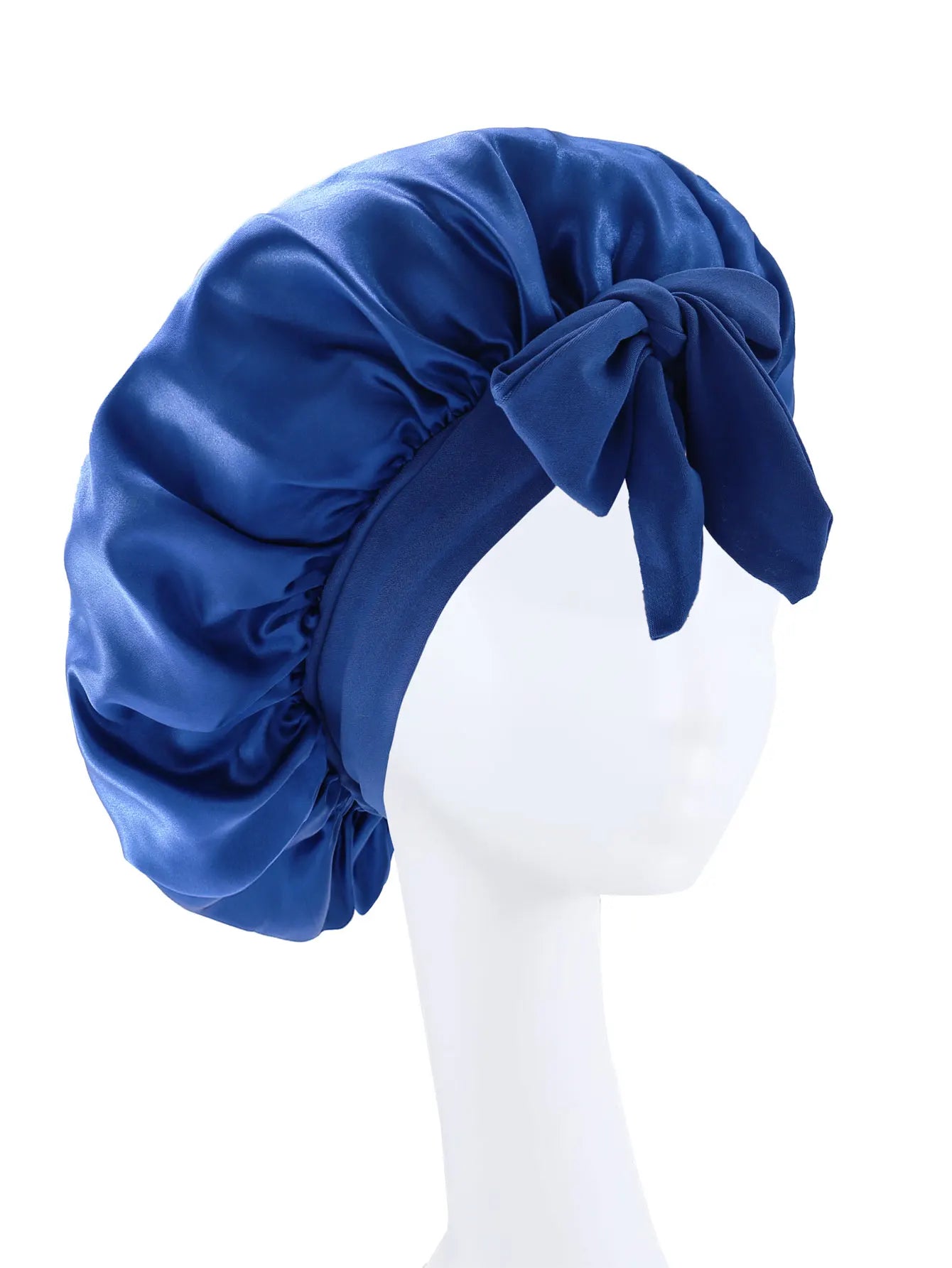 Bonnet en Satin en soie, réglable, pour dormir, avec bandeau à nouer, pour femmes et hommes