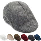 Bérets en lin pour hommes, casquette de Style britannique, chapeaux plats à la mode, classique, Vintage, Cabbie, nouvelle collection automne été 2024