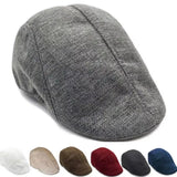 Bérets en lin pour hommes, casquette de Style britannique, chapeaux plats à la mode, classique, Vintage, Cabbie, nouvelle collection automne été 2024