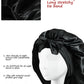 Bonnet en Satin en soie, réglable, pour dormir, avec bandeau à nouer, pour femmes et hommes