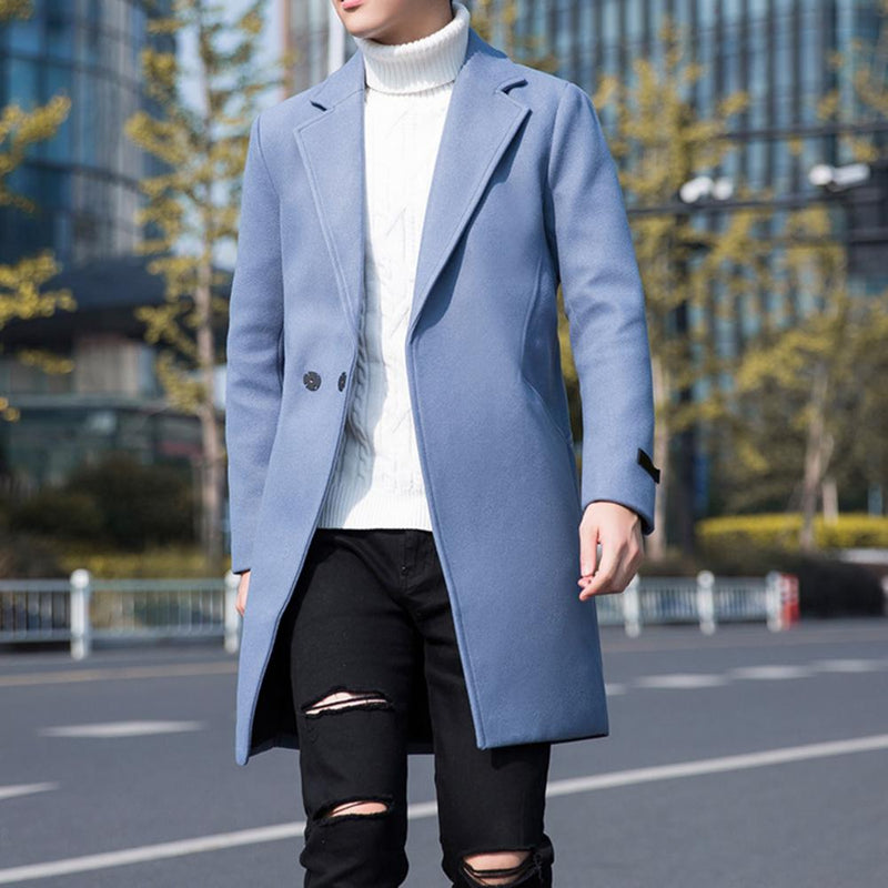 Manteau trench homme coréen | Veste homme hiver slim | Manteau long homme automne | Trench homme un bouton | Manteau élégant homme hiver | Veste coupe slim homme | Manteau homme style coréen | Trench épais homme hiver | Manteau long mode homme | Veste homme coupe moderne