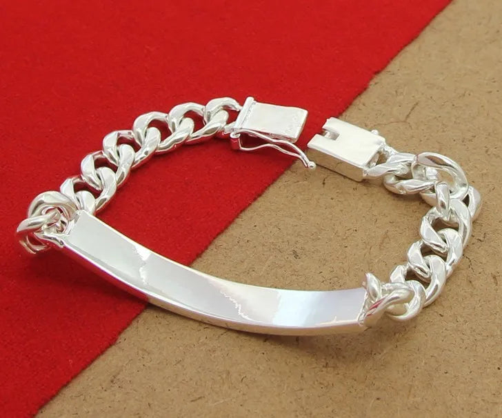 Bracelet homme argent S925 | Bracelet carré 10MM homme | Bracelet argent sterling mode | Bijou homme bracelet argent | Bracelet argent haut de gamme | Bracelet carré homme élégant | Bracelet mode homme 10MM | Bracelet argent cadeau homme | Bijou bracelet argent 925 | Bracelet homme gemme carrée