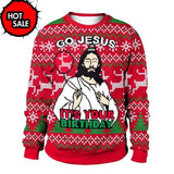 Pull de Noël drôle pour hommes renne sautant détail