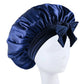 Bonnet en Satin en soie, réglable, pour dormir, avec bandeau à nouer, pour femmes et hommes