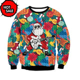 Pull de Noël drôle pour hommes manche et col