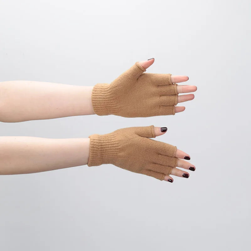 Gants de poignet en tricot sans doigts chauds hiver