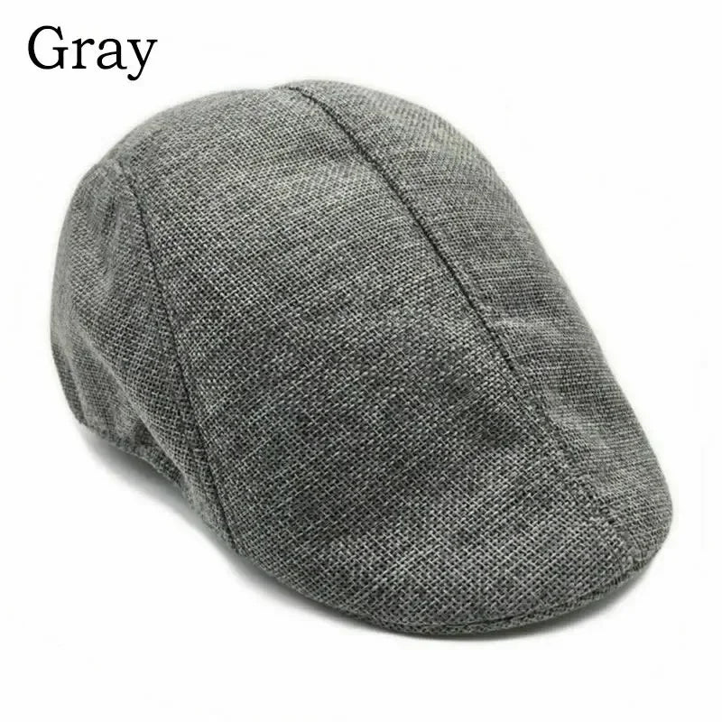 Bérets en lin pour hommes, casquette de Style britannique, chapeaux plats à la mode, classique, Vintage, Cabbie, nouvelle collection automne été 2024