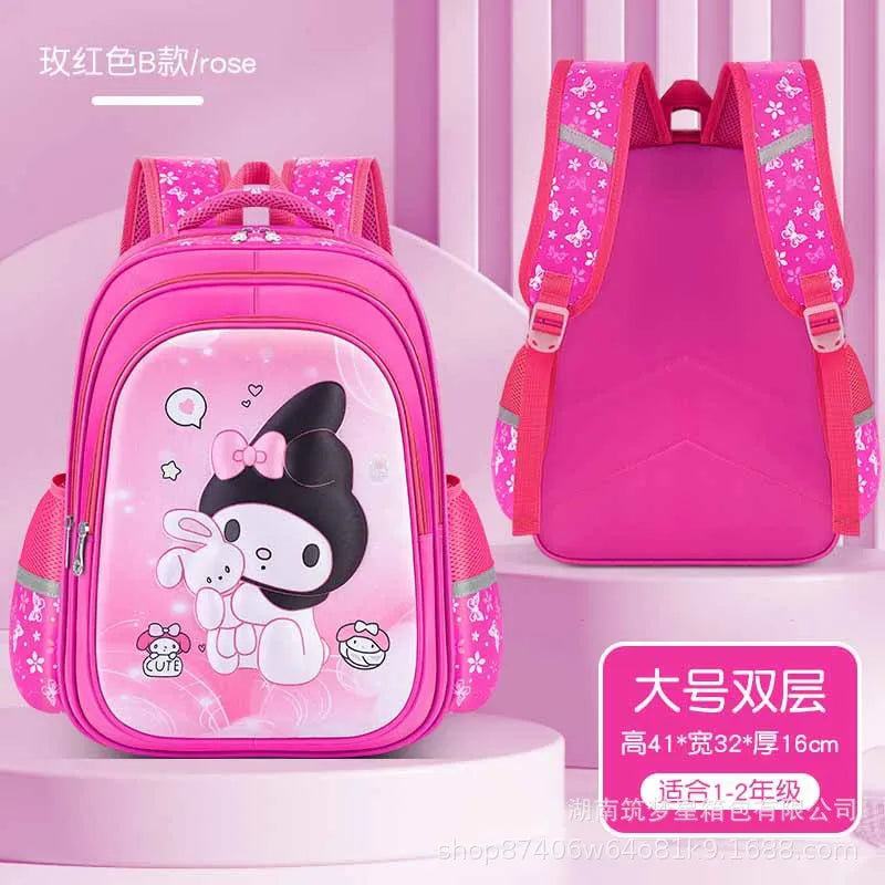 Cartable Kuromi | Sac à dos Sanrio | Sac dessin animé Melody | Sac à dos scolaire pour filles | Joli sac étudiant | Cartable école primaire | Sac Kuromi Sanrio | Sac à dos dessin animé pour enfants | Cartable Melody | Sac à dos pour étudiante fille