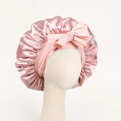InjBonnet réglable en satin pour hommes et femmes, bonnet pour dormir, cheveux, bande lourde
