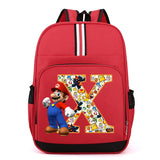 Sac à dos Super Mario | Sac Mario pour enfants | Sac à dos scolaire anime | Sac à dos lettres A-Z | Cartable garçons | Sac Mario Bros | Sac à dos dessin animé | Sac pour fournitures scolaires | Sac à dos cadeau d’anniversaire | Sac Mario pour enfants