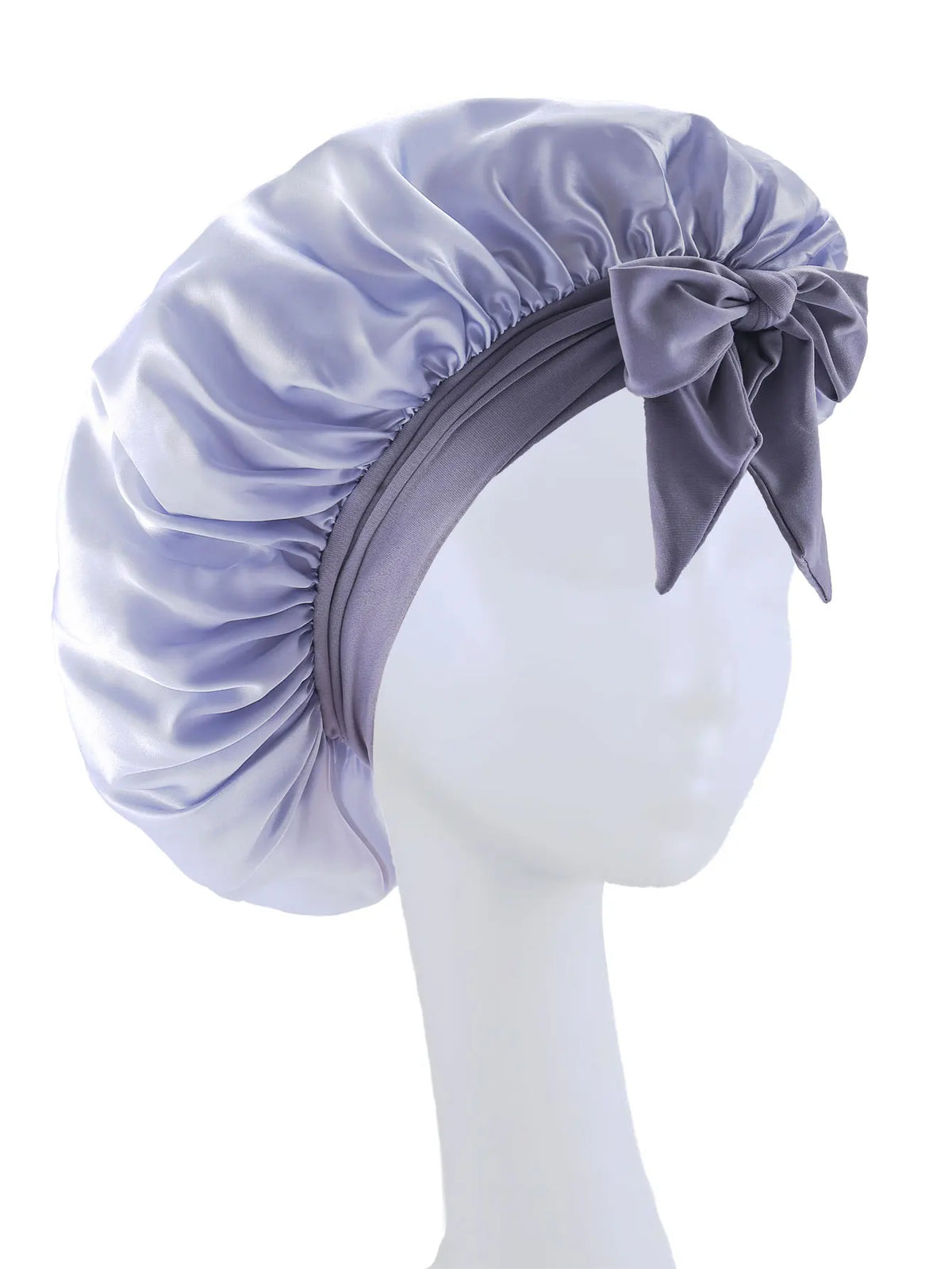 Bonnet en Satin en soie, réglable, pour dormir, avec bandeau à nouer, pour femmes et hommes