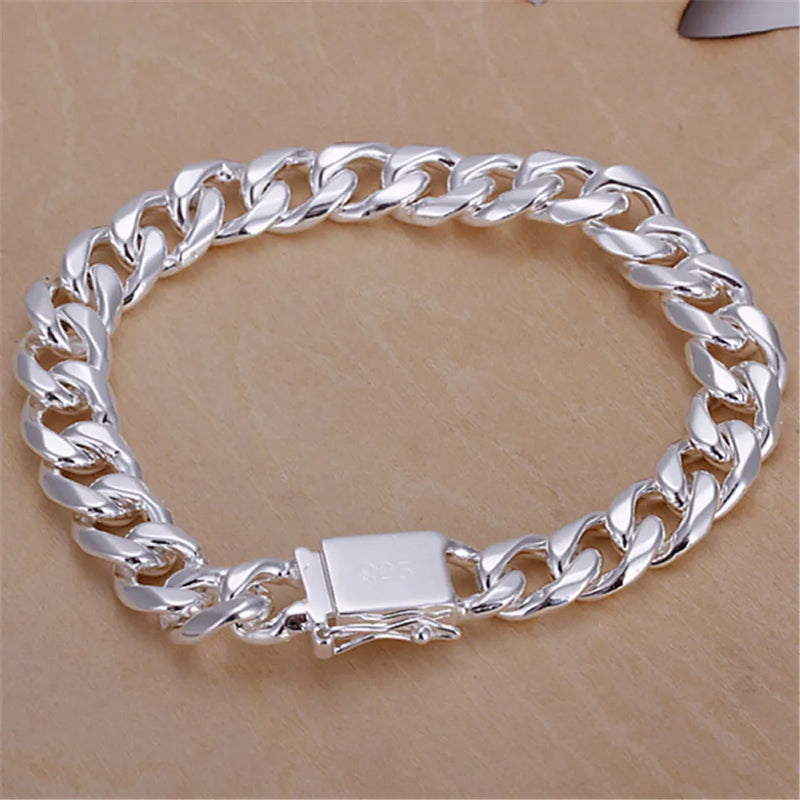 Bracelet homme argent S925 | Bracelet carré 10MM homme | Bracelet argent sterling mode | Bijou homme bracelet argent | Bracelet argent haut de gamme | Bracelet carré homme élégant | Bracelet mode homme 10MM | Bracelet argent cadeau homme | Bijou bracelet argent 925 | Bracelet homme gemme carrée