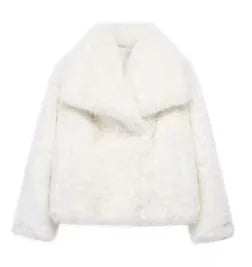 Europe États-Unis hiver veste de fourrure faux fur detail