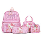 Ensemble de sacs à dos Kuromi | Cartable Hello Kitty | Sac à dos Sanrio 4 pièces | Trousse Kuromi | Sac bandoulière Melody | Joli sac à dos Sanrio | Ensemble de portefeuilles Kuromi | Ensemble de sacs scolaires pour filles | Sac à dos Hello Kitty | Sac Kuromi d'extérieur