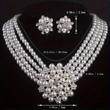 Atmospheric Luxury: Gorgeous Bridal Jewelry Set Necklace & Earrings for Weddings, Performances, and Christmas Halloween Gifts