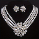 Atmospheric Luxury: Gorgeous Bridal Jewelry Set Necklace & Earrings for Weddings, Performances, and Christmas Halloween Gifts