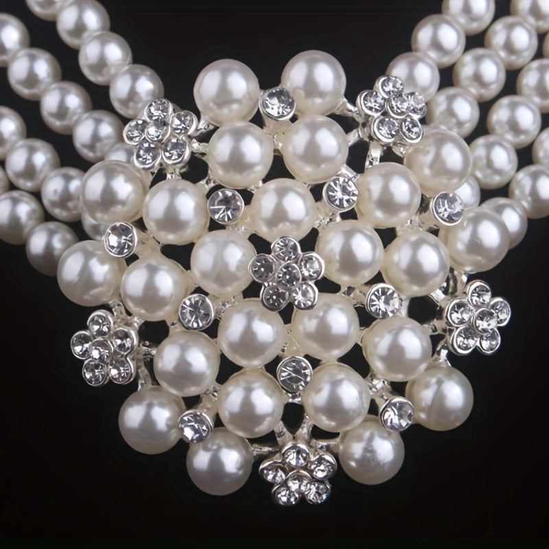 Atmospheric Luxury: Gorgeous Bridal Jewelry Set Necklace & Earrings for Weddings, Performances, and Christmas Halloween Gifts