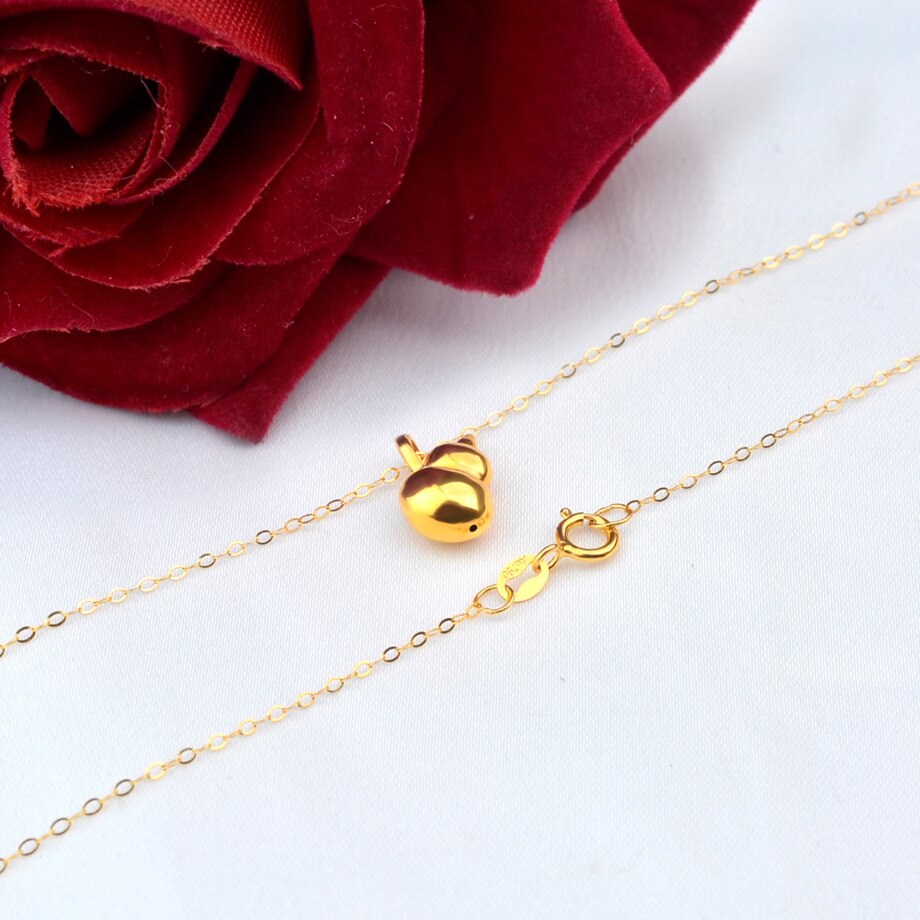 Collier NYMPH or 18K femme | Chaîne or 18 carats pendentif | Collier gourde or fin femme | Bijoux or jaune 24K femme | Pendentif or véritable 18K | Collier or AU750 élégant | Chaîne or luxe femme | Bijoux or fin pour fête | Collier or jaune authentique | Cadeau bijou or 18K