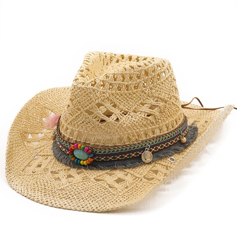 Chapeau cowboy paille homme | Chapeau western plage unisexe | Chapeau soleil style cowboy | Chapeau western été fait main | Chapeau paille bord relevé | Chapeau soleil cowboy été | Chapeau western protection UV | Chapeau style cowboy fête plage | Chapeau cowboy unisexe été | Chapeau de paille été homme femme
