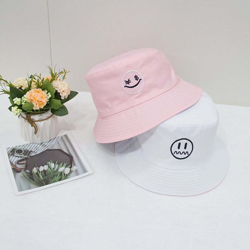 2021 New Sun Hat Letter Bucket Hat Men Women Bob Hip Hop Caps Summer Panama Foldable Double Sided Dance Hat Casual Gorras