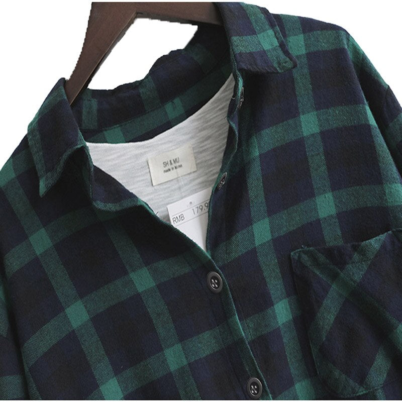 Chemisier femme à carreaux | Blouse femme manches longues | Haut femme grande taille | Chemise décontractée femme | Blouse rouge verte 2021 | Chemise ample femme casual | Blouse à carreaux femme | Chemise longue femme mode | Blouse femme grande taille | Haut casual femme à carreaux