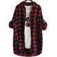 Chemisier femme à carreaux | Blouse femme manches longues | Haut femme grande taille | Chemise décontractée femme | Blouse rouge verte 2021 | Chemise ample femme casual | Blouse à carreaux femme | Chemise longue femme mode | Blouse femme grande taille | Haut casual femme à carreaux