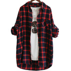 Chemisier femme à carreaux | Blouse femme manches longues | Haut femme grande taille | Chemise décontractée femme | Blouse rouge verte 2021 | Chemise ample femme casual | Blouse à carreaux femme | Chemise longue femme mode | Blouse femme grande taille | Haut casual femme à carreaux