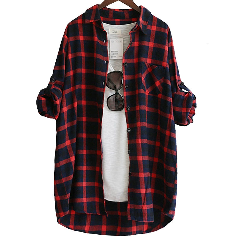 Chemisier femme à carreaux | Blouse femme manches longues | Haut femme grande taille | Chemise décontractée femme | Blouse rouge verte 2021 | Chemise ample femme casual | Blouse à carreaux femme | Chemise longue femme mode | Blouse femme grande taille | Haut casual femme à carreaux