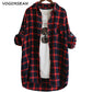 Chemisier femme à carreaux | Blouse femme manches longues | Haut femme grande taille | Chemise décontractée femme | Blouse rouge verte 2021 | Chemise ample femme casual | Blouse à carreaux femme | Chemise longue femme mode | Blouse femme grande taille | Haut casual femme à carreaux