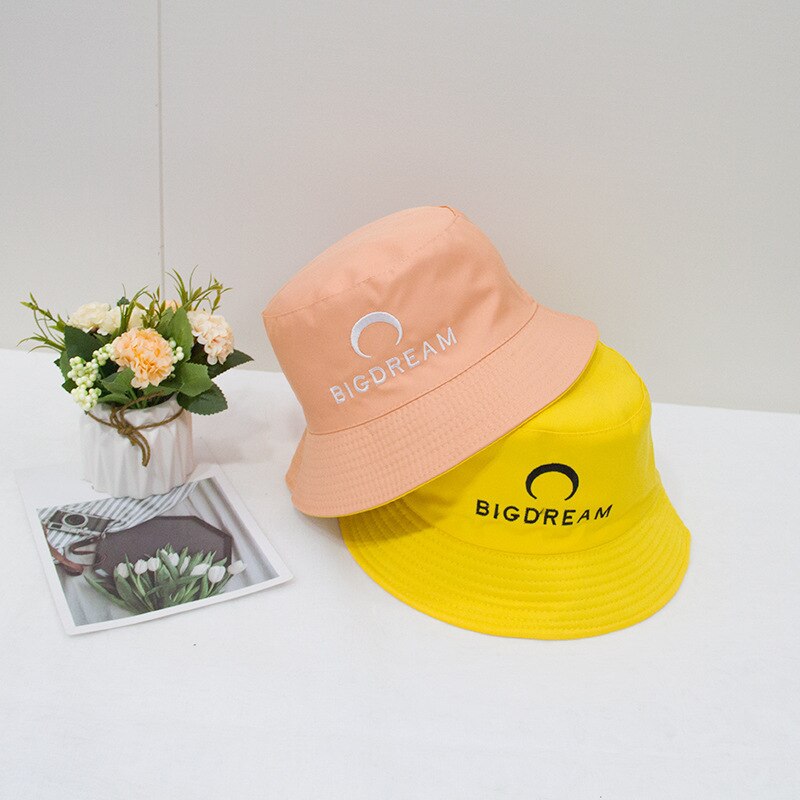 2021 New Sun Hat Letter Bucket Hat Men Women Bob Hip Hop Caps Summer Panama Foldable Double Sided Dance Hat Casual Gorras