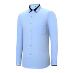 Chemise homme slim col double | Chemise anti-froissement business | Chemise manches longues homme | Chemise ajustée travail homme | Chemise col double homme | Chemise homme élégante manches longues | Chemise homme sociale slim fit | Chemise homme professionnelle | Chemise travail col double | Chemise homme anti-plis