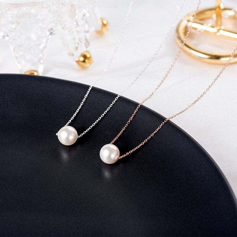 Pendentif perle Akoya argent | Collier perle de culture argent | Bijou perle Akoya femme | Pendentif argent massif perle | Collier perle naturelle Akoya | Bijou argent perle de culture | Pendentif femme perle Akoya | Collier perle ronde argent | Bijou argent massif perle | Pendentif perle élégante femme