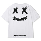T-shirt homme streetwear | T-shirt oversize hip hop | T-shirt été manches courtes | T-shirt coton homme loose | T-shirt smile Harajuku | T-shirt homme décontracté | T-shirt imprimé sourire | T-shirt hip hop 2022 | T-shirt streetwear coton | T-shirt homme mode loose