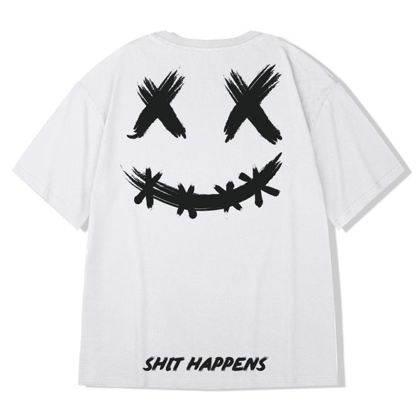 T-shirt homme streetwear | T-shirt oversize hip hop | T-shirt été manches courtes | T-shirt coton homme loose | T-shirt smile Harajuku | T-shirt homme décontracté | T-shirt imprimé sourire | T-shirt hip hop 2022 | T-shirt streetwear coton | T-shirt homme mode loose
